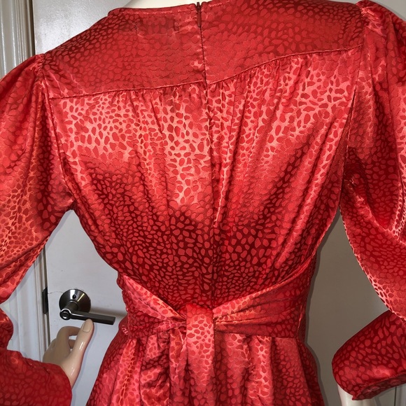Nasty Gal Orange Leopard Print Satin Dress Size 6US /10 U.K. - Picture 14 of 16